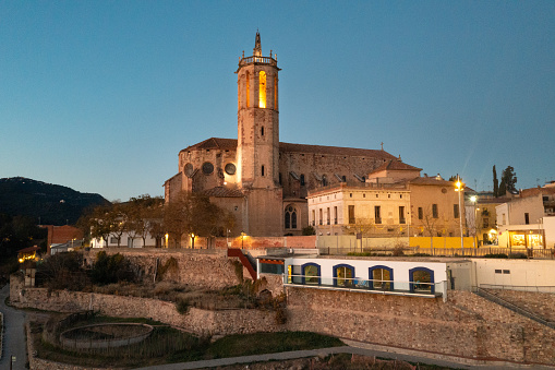 Skyline of Caldes de Montbui a small town with hot springs near Barcelona.