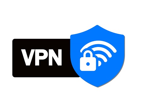 VPN security icon on a white background.