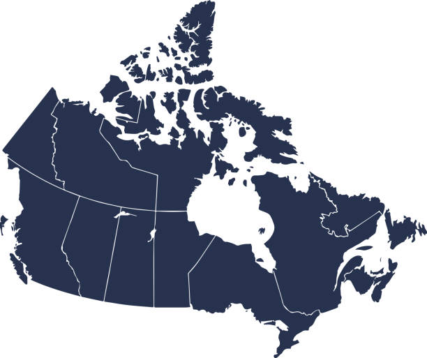 vector map of canada with states vector map of canada with states okanagan stock illustrations