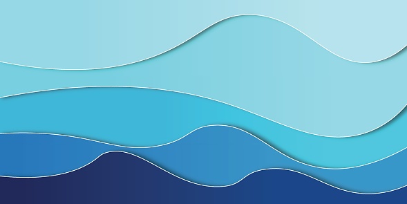 Abstract background banner design. Colorful waves pattern. Summer lake wave, water flow abstract vector seamless background. Elegant wavy vector background
