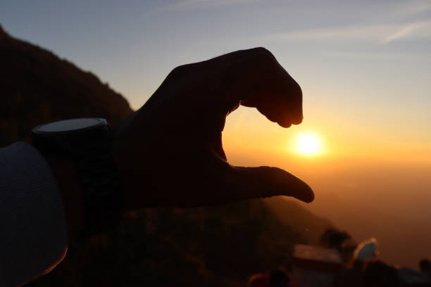 istock Sunset Point, Mount Abu. A Place Where Beautiful Sunset Is Seen With Blue Sky & Mountains. Sky & Clouds Photography During Sunset 1975348963