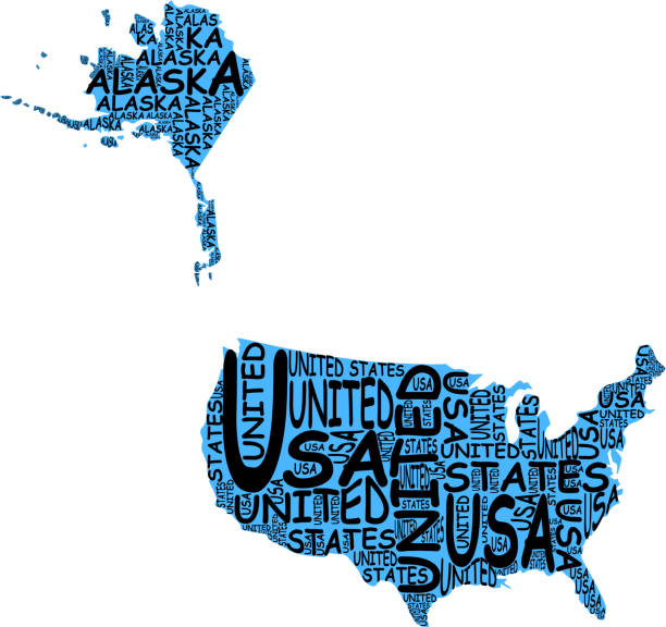 istock vector map of the united states blue color TYPOGRAPHIC MAP 1975351649