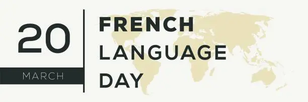 Vector illustration of French Language Day.