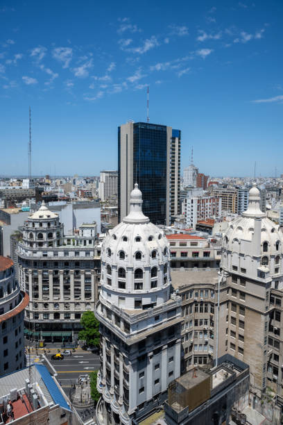 view over central historic Buenos Aires at sunny day