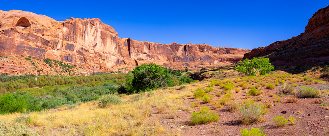 Colorado River and Rock Formations along Scenic Route 128 near Moab, Utah