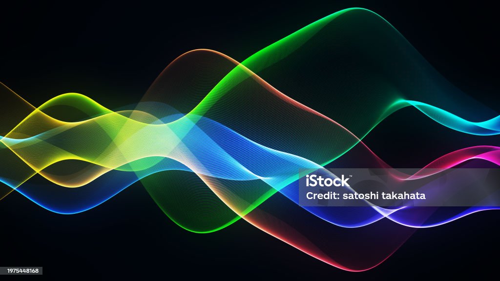 Wave Loop Abstract Colorful Wave Background Advanced Wave Image Technology Harmony Loops ...