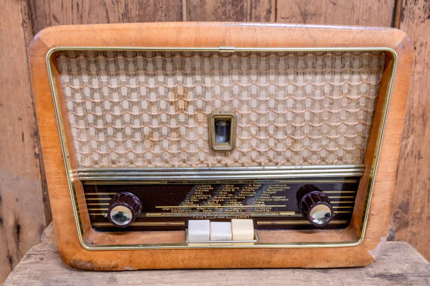 istock Old wooden radio 1975462357