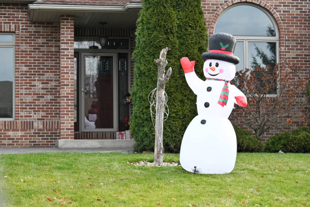 istock Inflated Snowman Decoration 1975497460