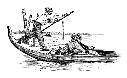 Sport and pastimes in 1897: Gondola in Venice