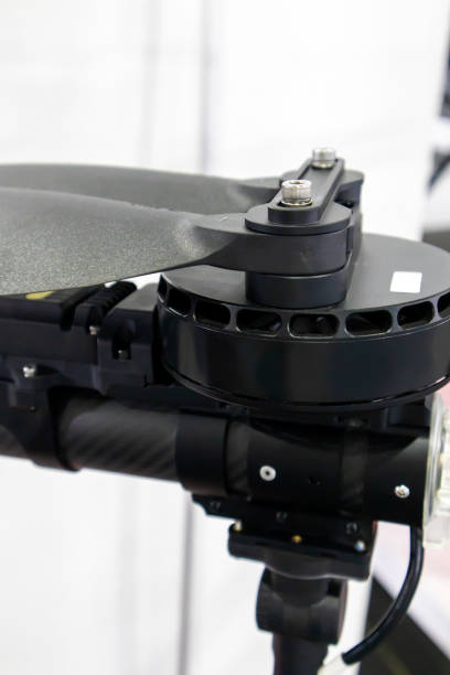 An overview of a massive propeller used in a drone