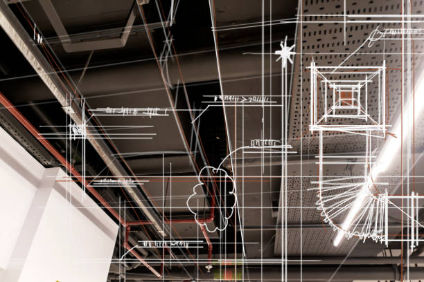 istock Working on construction drawings and indoor air conditioning systems 1975578214