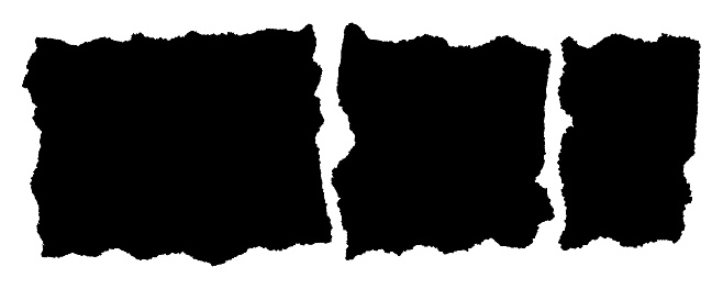 Vintage Ragged Box Vector Set Of Jagged Paper Textures Black Rectangle Shapes With Ripped Edges ...