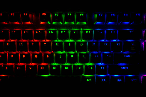 istock Game keyboard with color RGB backlight 1975729469