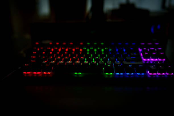 istock Game keyboard with color RGB backlight 1975729470