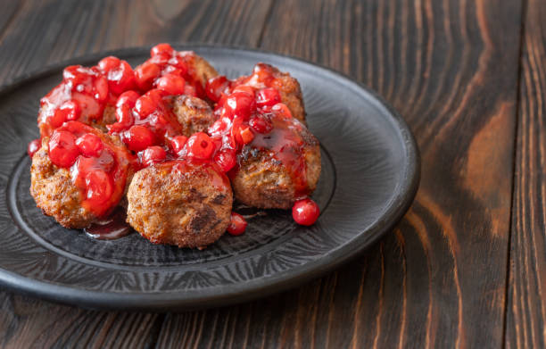 Swedish meatballs with lingonberry sauce
