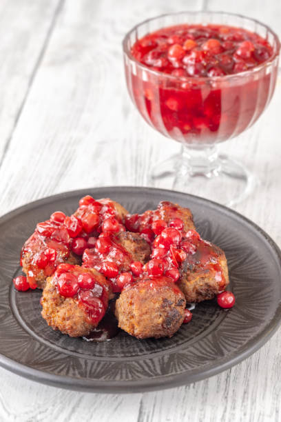 istock Swedish meatballs with lingonberry sauce 1975752770