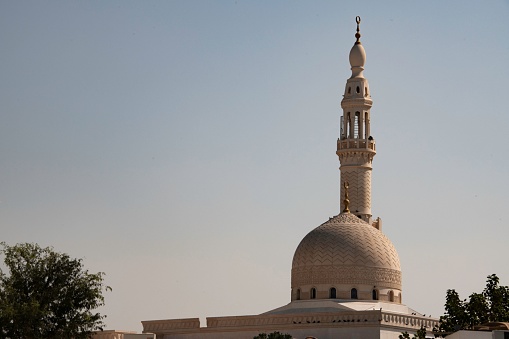 Al Muherabah mosque near the public beach in Dubai