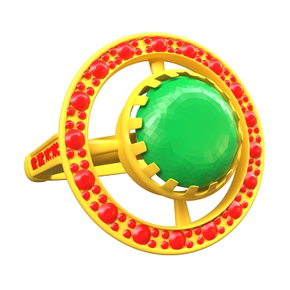 Power Ring isolated on white background. High quality 3d illustration