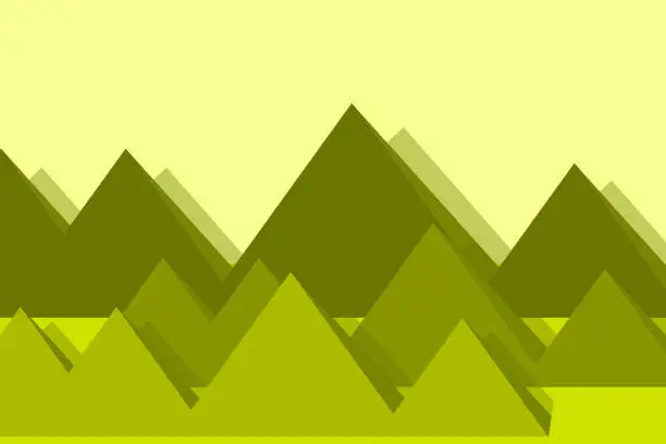 Vector illustration of illustration of mountain landscape 3d