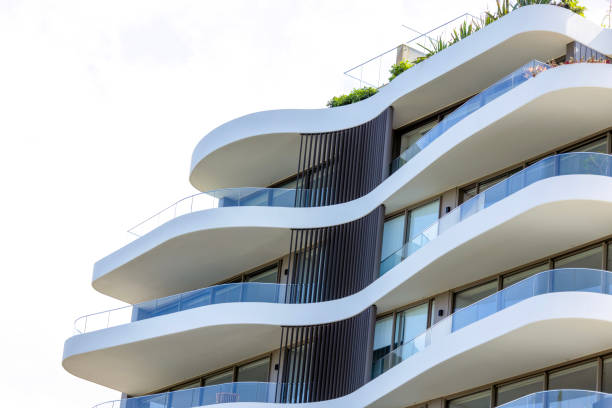 istock Closeup new, modern apartment building, background with copy space 1975776181