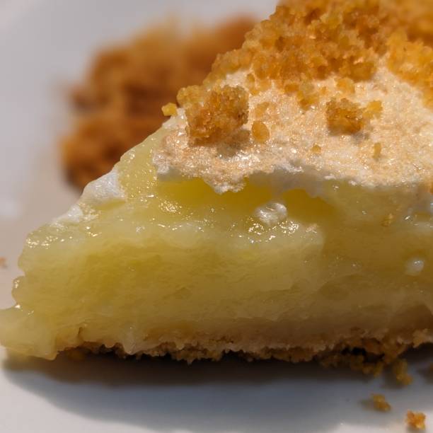 Close-up of Homemade Lemon Meringue Pie