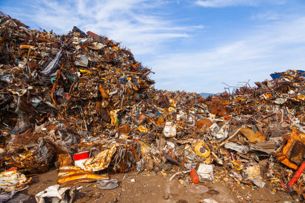 istock Dump of old rusty scrap metal. 1975857232