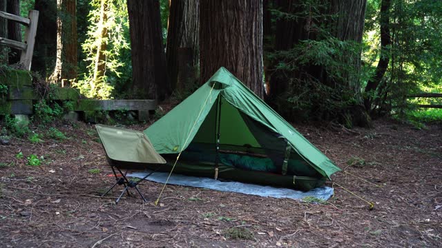 Backpacking Tent & Campground Setup at Samuel P. Taylor State Park in Northern California