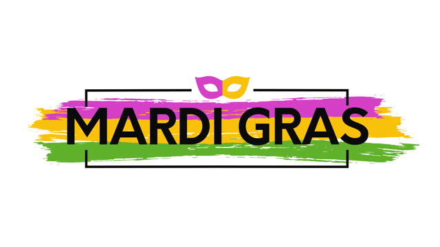 Mardi Gras Carnival card, poster, banner design. 4k