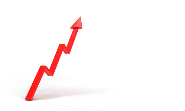 istock red pink orange color gradient arrow chart graph icon object symbol decoration financial business diagram success market investment datum economy money progress profit stock up crisis currency banking 1975887847