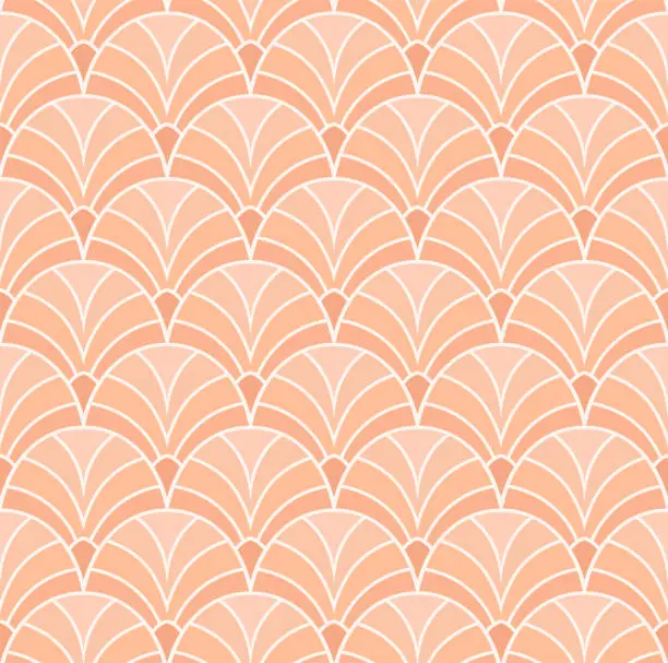 Vector illustration of Modern cute art deco seamless pattern. Trendy abstract texture. Vector geometric background.