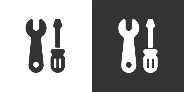 Vector illustration of Repair icon. Solid icon that can be applied anywhere, simple, pixel perfect and modern style.
