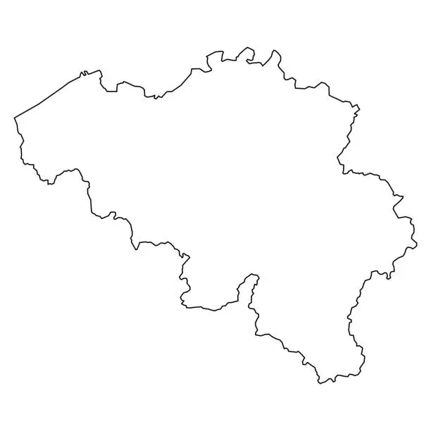 Vector illustration of Map belgiun