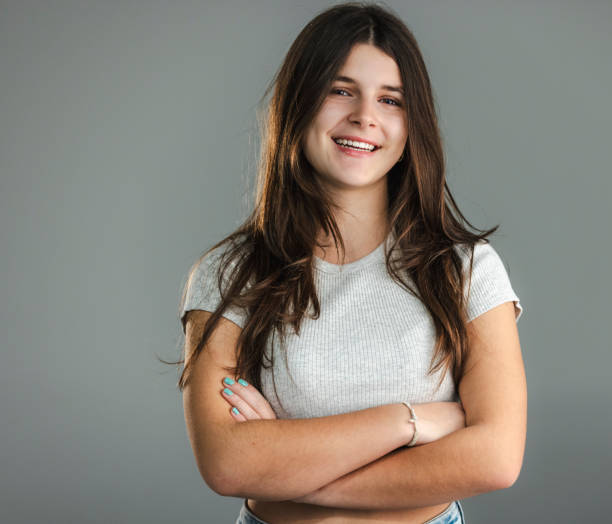Free picture: Portrait of a stunningly beautiful smiling teenage girl ...