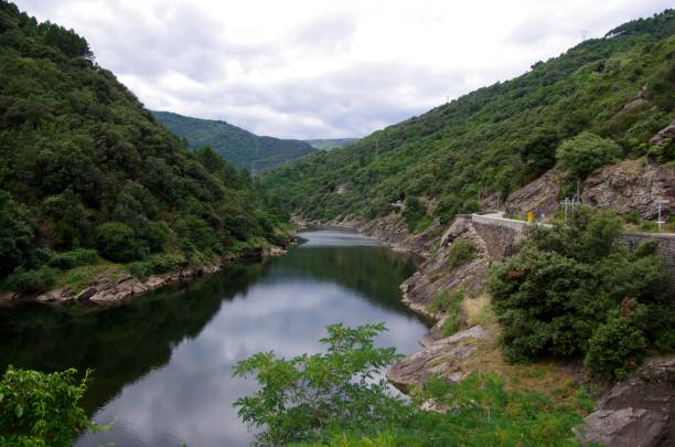 River in Ardeche in France, Europe stock photo