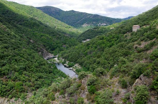 River in Ardeche in France, Europe stock photo