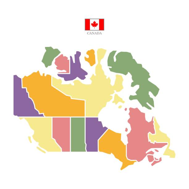 canada map - southern manitoba stock illustrations