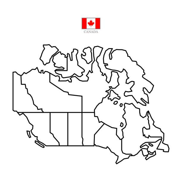 canada map - southern manitoba stock illustrations