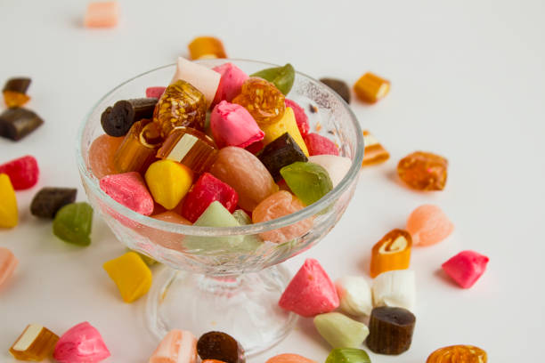 istock Traditional Turkish hard candy,Akide in the glass bowl, 1976076332