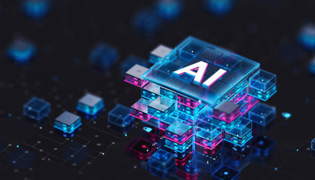 인공 지능 프로세서 개념. ai 빅데이터 어레이 - 네트워크 보안 이미지 뉴스 사진 이미지