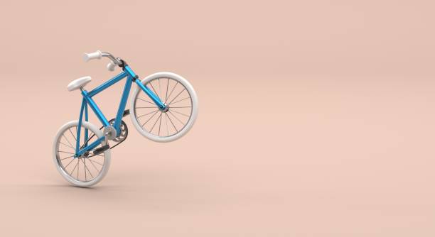 istock bicycle, metallic blue bicycle with white details, bicycle with plain background, flyer and baner for bicycles 1976133256