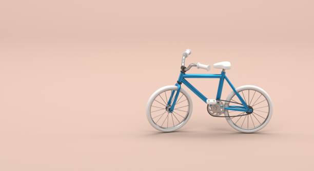 istock bicycle, metallic blue bicycle with white details, bicycle with plain background, flyer and baner for bicycles 1976133257