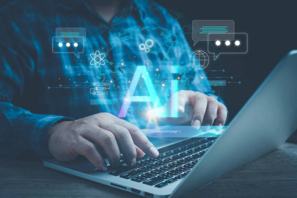istock Ai technology, businessman show virtual graphic Global Internet connect Chat with AI, Artificial Intelligence. AI, using command prompt for generates something, Futuristic technology transformation. 1976136869