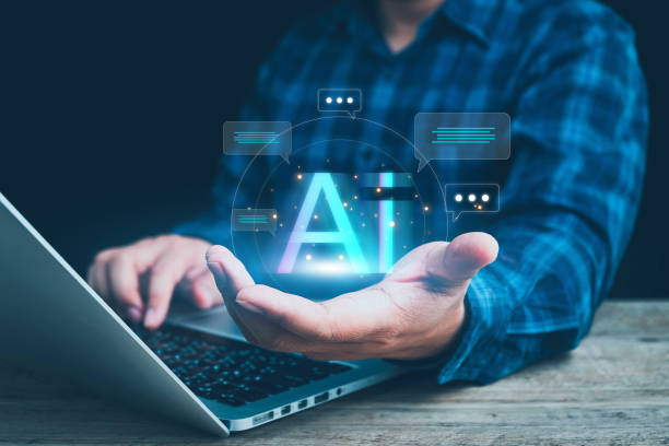 istock Ai technology, businessman show virtual graphic Global Internet connect Chat with AI, Artificial Intelligence. AI, using command prompt for generates something, Futuristic technology transformation. 1976136871