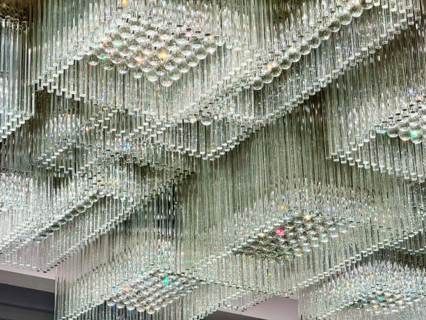 Large area crystal chandelier