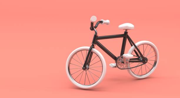 istock bicycle, black bicycle with white details, bicycle with plain background, flyer and baner for bicycles 1976178990