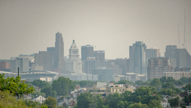 morning view of cinsinnati ohio downtown skyline – Foto