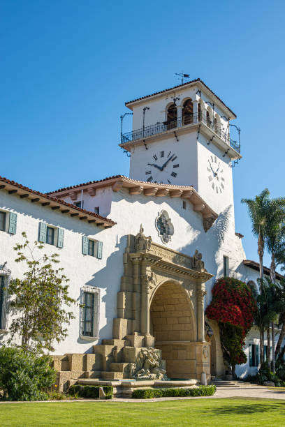 istock Santa Barbara County Courthouse great arch and tower, Santa Barbara, CA, USA 1976191468