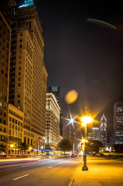 istock chicago city skyline at night during summer 1976195149