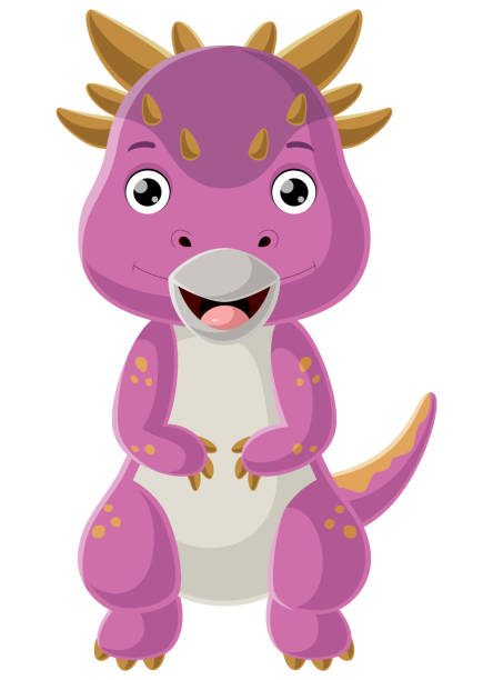 ilustrações de stock, clip art, desenhos animados e ícones de cute baby pachycephalosaurus dinosaur cartoon - 16191