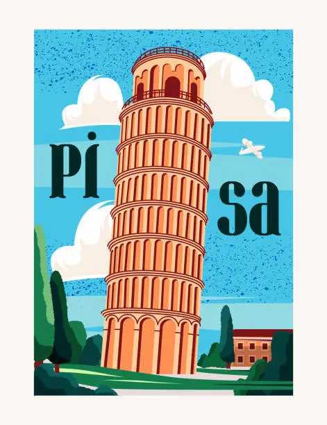 Vector illustration of Travel Destination Vector Poster